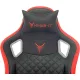 Кресло игровое Knight Outrider черный/красный ромбик эко.кожа с подголов. крестов. металл. Фото товара с разных ракурсов.
