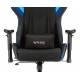 Кресло игровое геймерское Бюрократ VIKING 4 AERO BLUE две подушки черный/синий искусст.кожа/ткань. Фото товара с разных ракурсов.