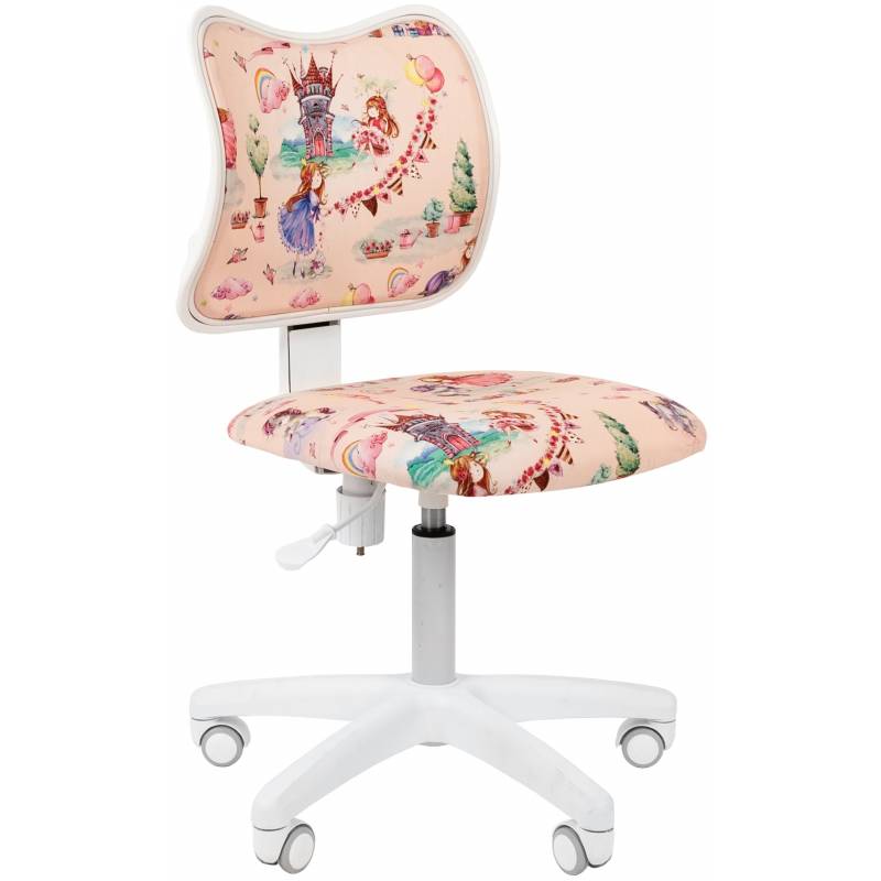 Кресло chairman 102 kids (текстиль Принцессы, белый пластик) главное фото