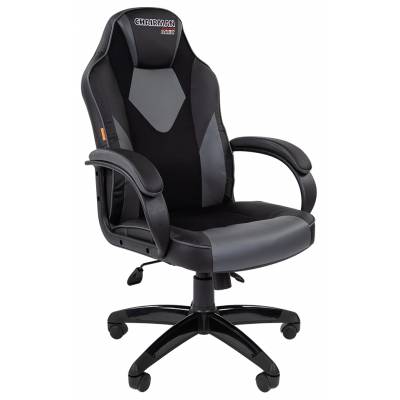 Игровое кресло Chairman Драйв 17 Россия черн.серый (экокожа, ткань TW)
