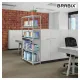 Стеллаж металлический  "MS Plus-185/50-4", 1850х1000х500 мм, 4 полки, регулируемые опоры, 291106, S241BR155402. Фото товара с разных ракурсов.
