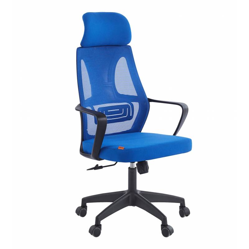 Кресло руководителя Chairman CH636 черный пластик, синий главное фото