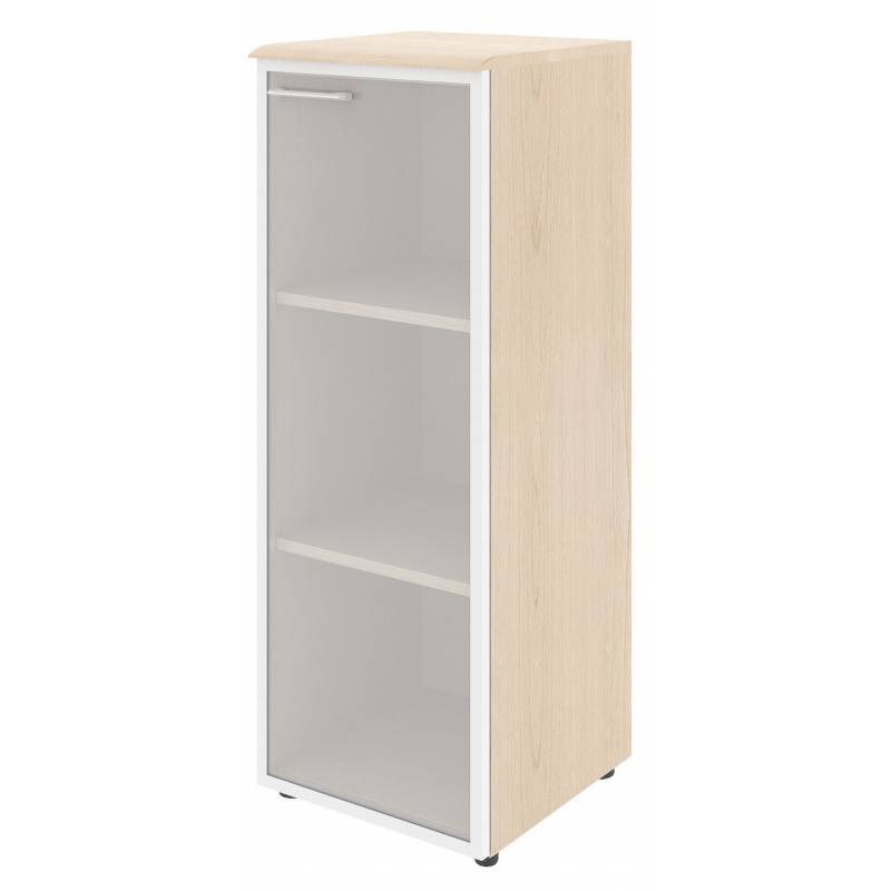 Шкаф колонка с стеклянной дверью в алюминиевой раме (R) и топом WMC 42.7(R) Бук Тиара 432х432х1184 WAVE главное фото